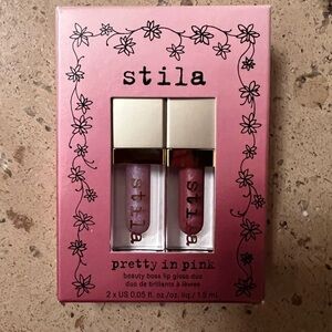 New!! Stila Pretty in Pink Lip Gloss Duo